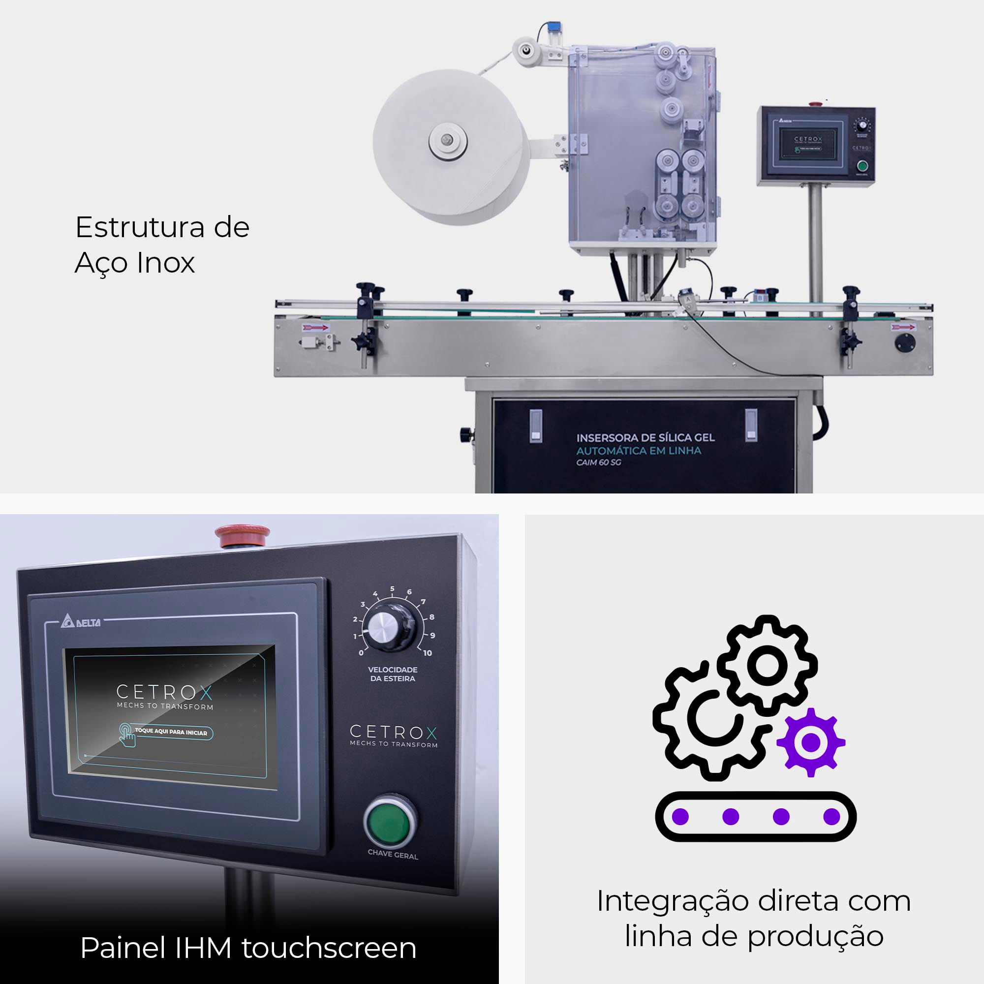 Insersora de Sílica Gel Automática em Linha CAIM 60 SG - imagem 2