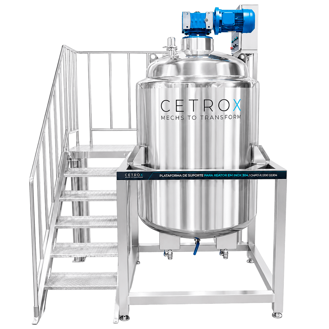 Reator com Mixer e Aquecimento 1000 Litros em Inox 316L CTRM MH-1000 SS316L - imagem 1