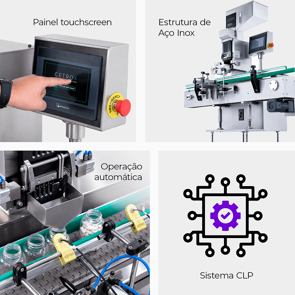 Contadora e Envasadora de Cápsulas Automática Vertical CACCM V - imagem 2