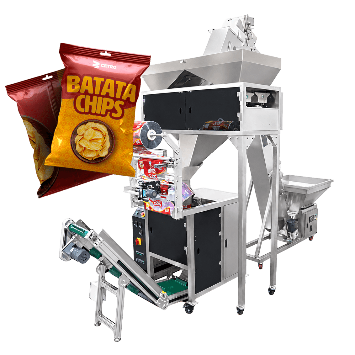 Empacotadora Automática com 4 Balanças e Abastecedor com Esteira CAPM 560 W4-1500 - imagem 1