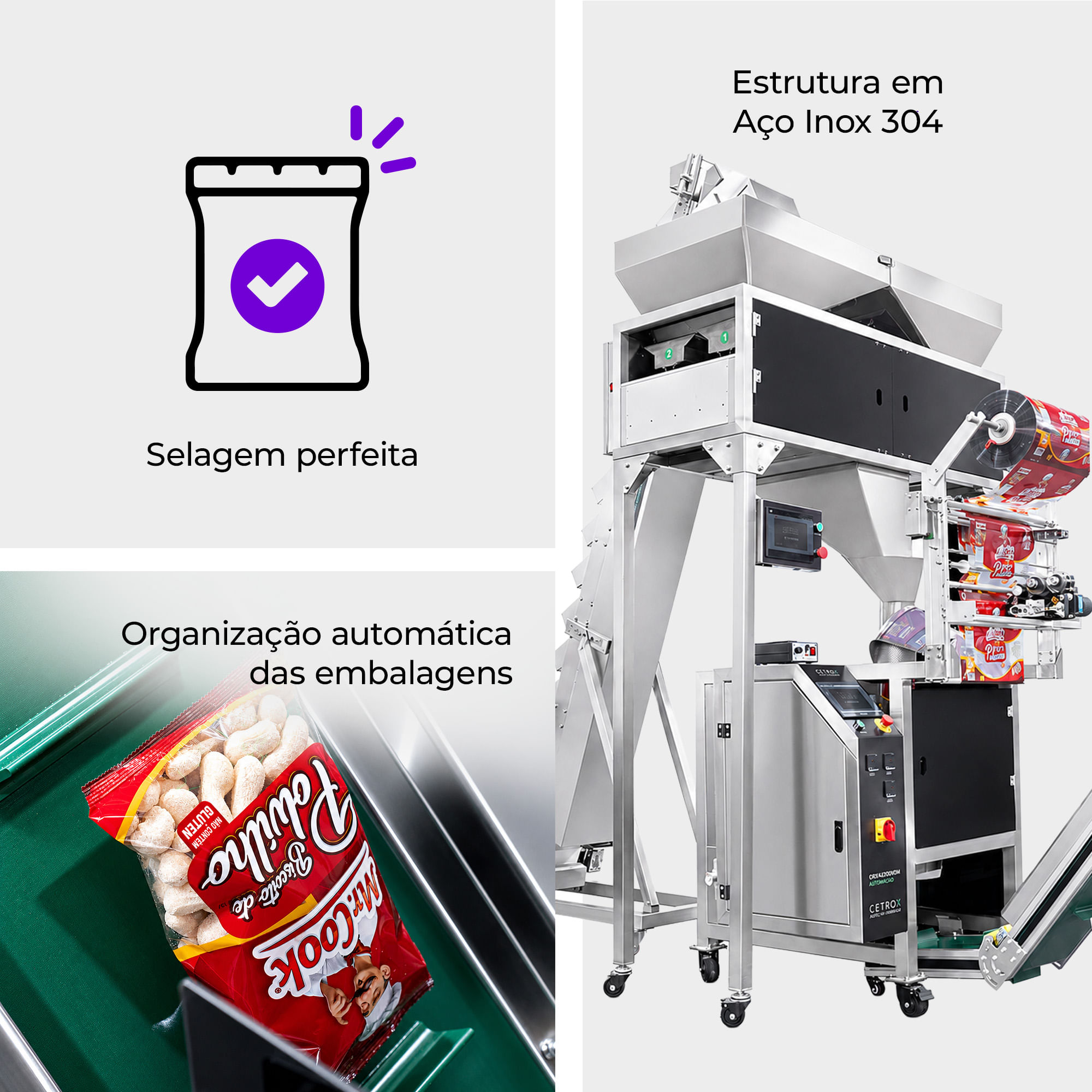 Empacotadora Automática com 4 Balanças e Abastecedor com Esteira CAPM 560 W4-1500 - imagem 3