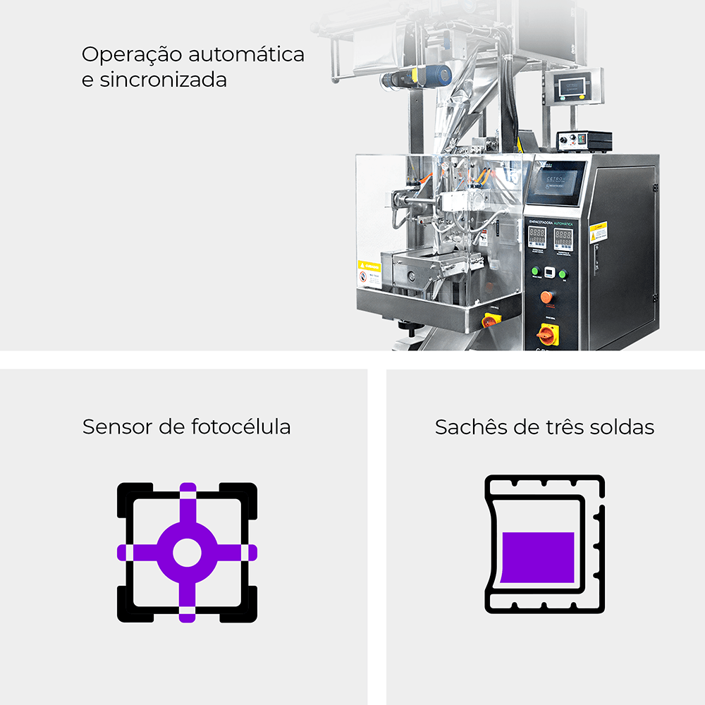 Empacotadora Automática de Sachês 3 Soldas com Duas Balanças CAPM 200 3S W2-100 RK - imagem 4