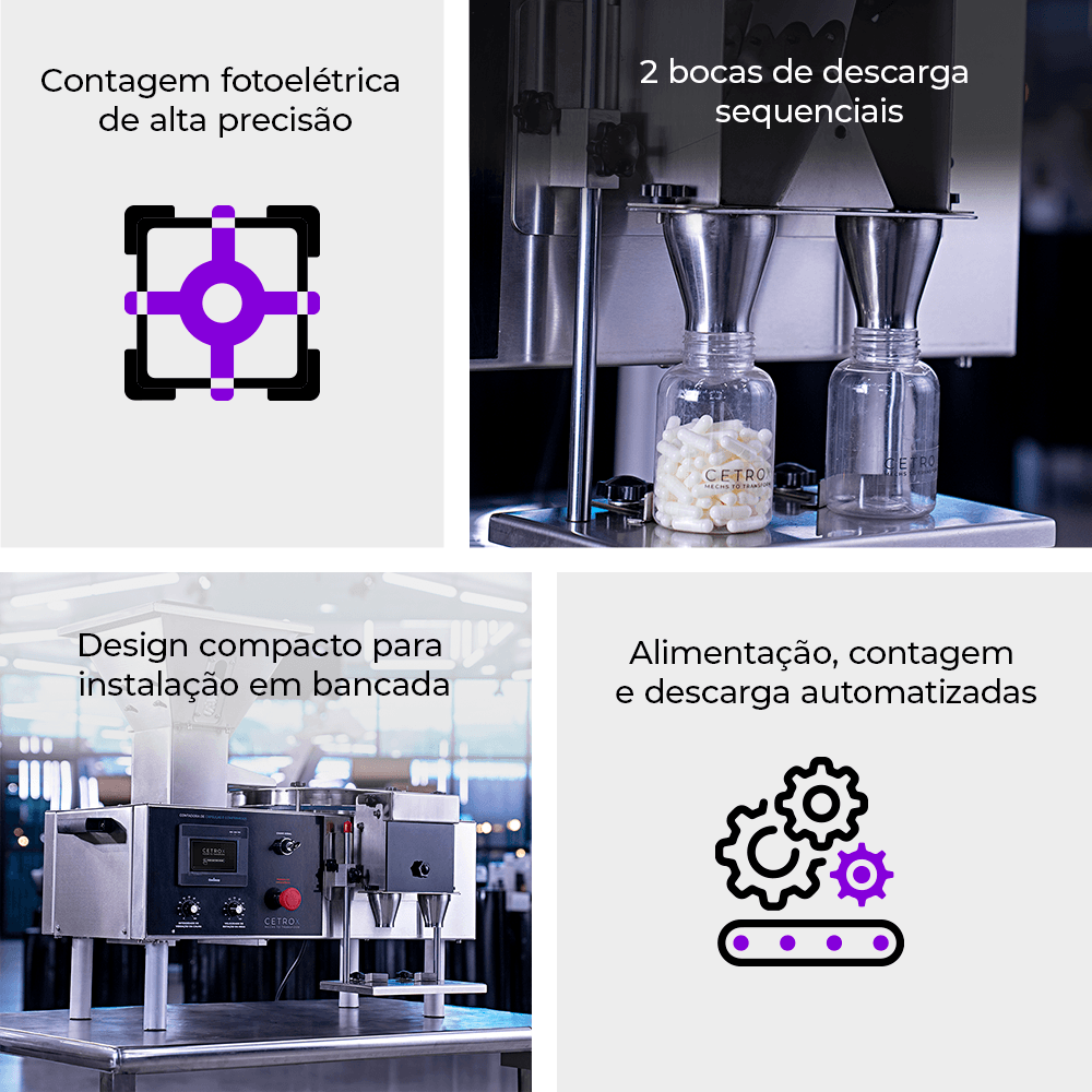 Contadora de Cápsulas e Comprimidos de Bancada CSCM CF-1500 N2 RD - imagem 2