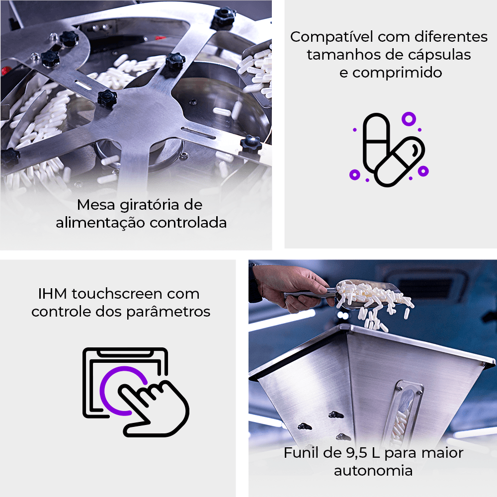 Contadora de Cápsulas e Comprimidos de Bancada CSCM CF-1500 N2 RD - imagem 3